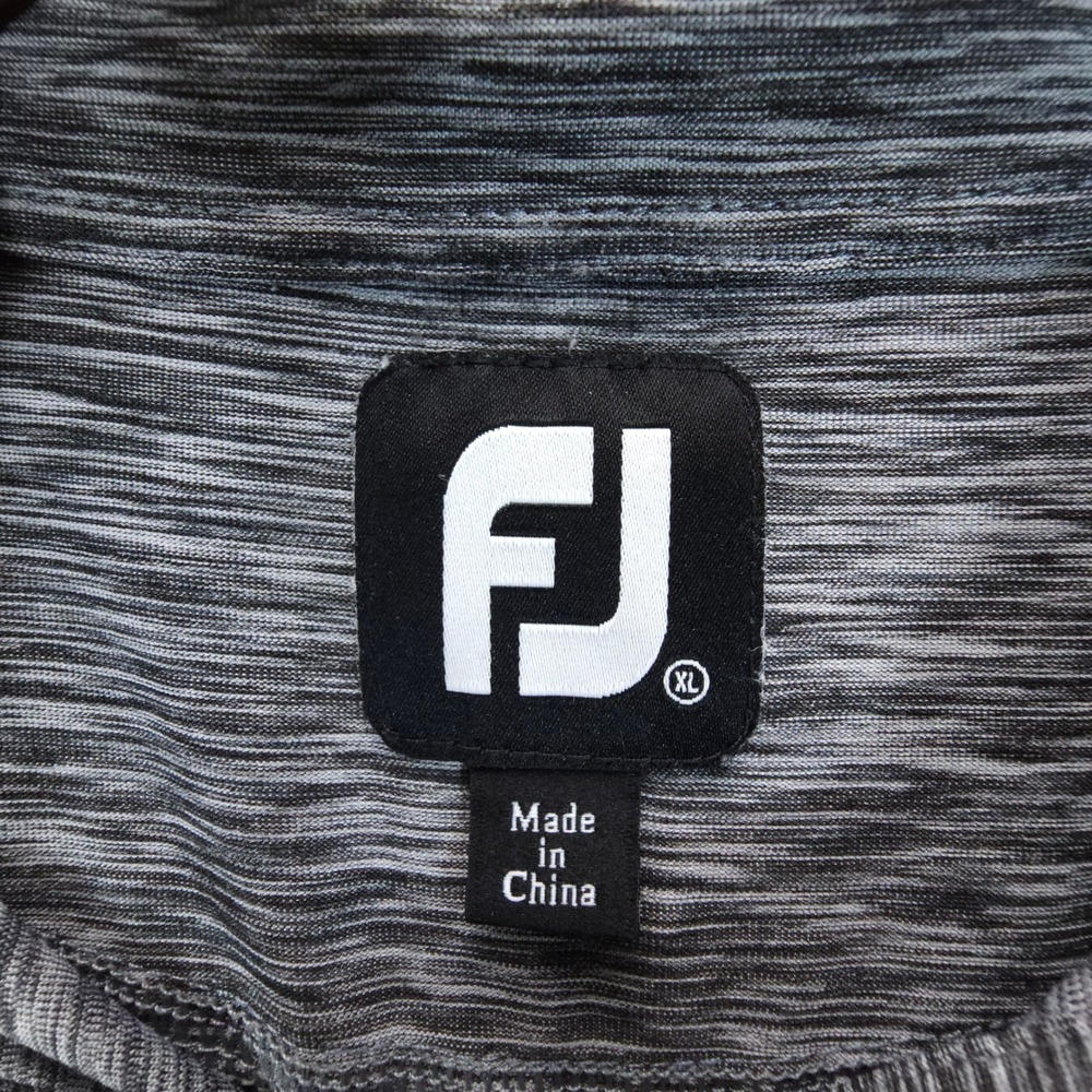 FootJoy Polo Shirt Mens XL Gray Streetwear Space Dye Performance Golf Top Eagle - Picture 5 of 8